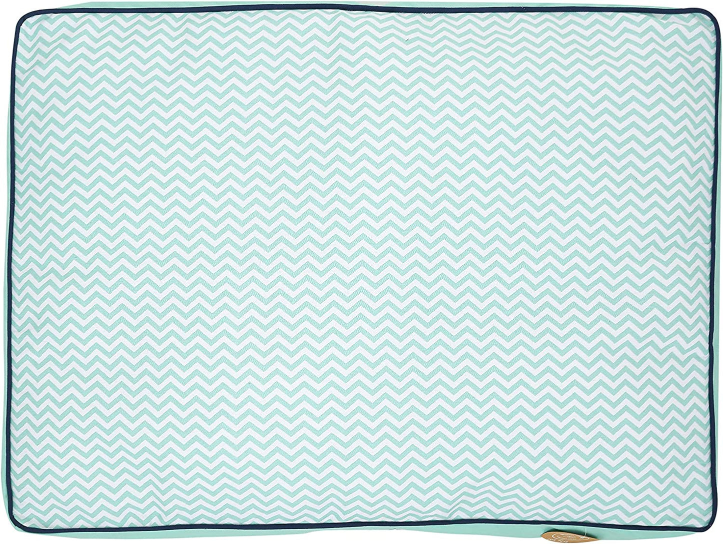 Now House for Pets by Jonathan Adler Teal Chevron Cushion Dog Bed, Large | Large Dog Bed Washable Dog Bed for Large Dogs by Now House by Jonathan Adler (FF15504)