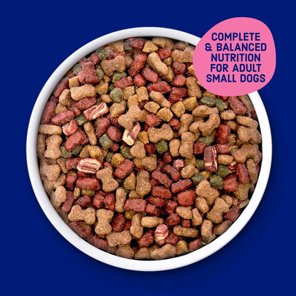 Mini Bits Small Breed Dry Dog Food, Savory Bacon & Steak Flavor for Adult Dogs, 3.5 Lb. Bag