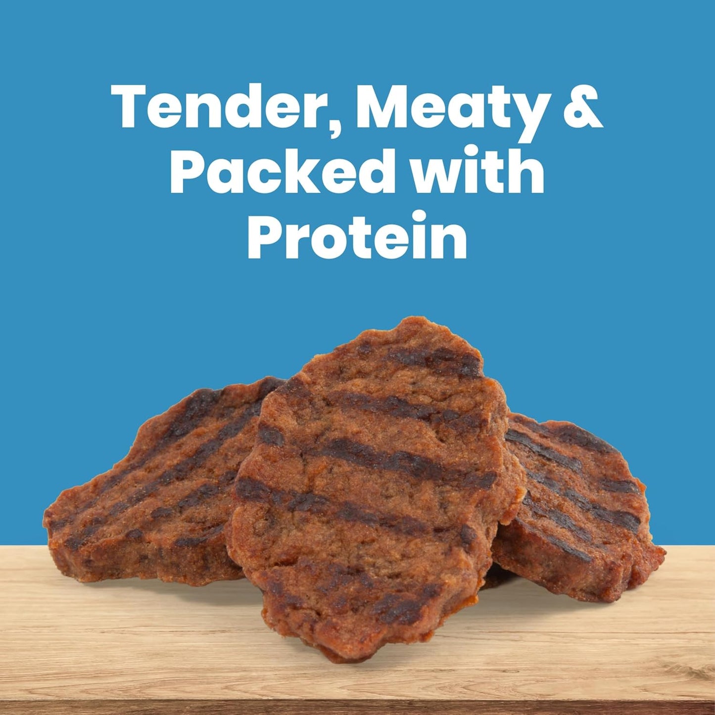 Nudges Beef Grillers Natural Dog Treats, Tender & Meaty Dog Snacks, Easy-To-Tear for Training, Made in the USA with Real Beef, No Artificial Preservatives, 16 Oz.