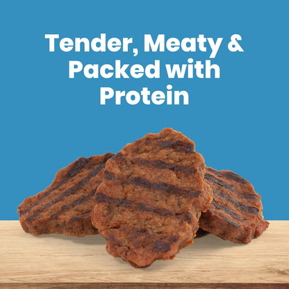 Nudges Beef Grillers Natural Dog Treats, Tender & Meaty Dog Snacks, Easy-To-Tear for Training, Made in the USA with Real Beef, No Artificial Preservatives, 16 Oz.