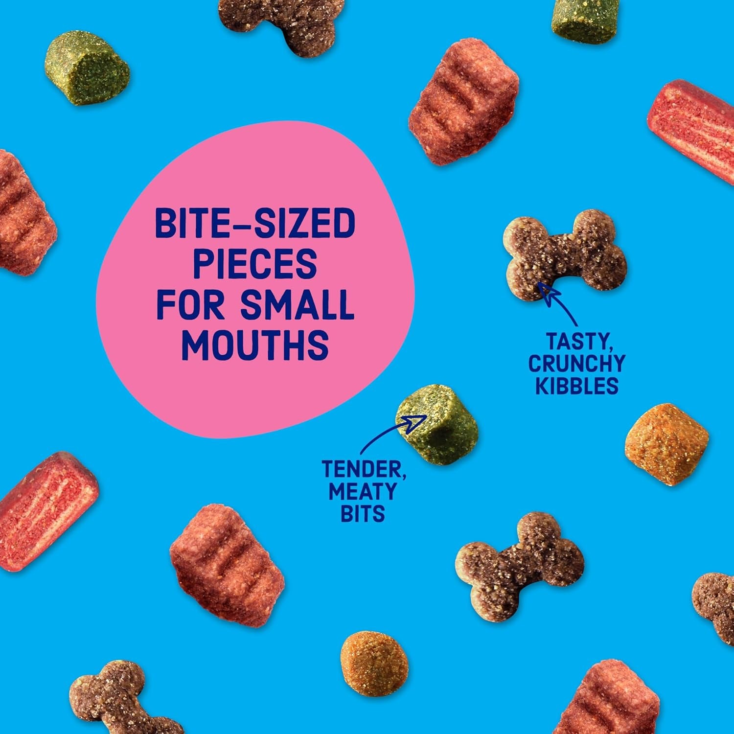 Mini Bits Small Breed Dry Dog Food, Savory Bacon & Steak Flavor for Adult Dogs, 3.5 Lb. Bag