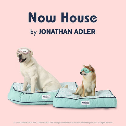 Now House for Pets by Jonathan Adler Teal Chevron Cushion Dog Bed, Large | Large Dog Bed Washable Dog Bed for Large Dogs by Now House by Jonathan Adler (FF15504)
