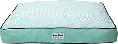 Now House for Pets by Jonathan Adler Teal Chevron Cushion Dog Bed, Large | Large Dog Bed Washable Dog Bed for Large Dogs by Now House by Jonathan Adler (FF15504)