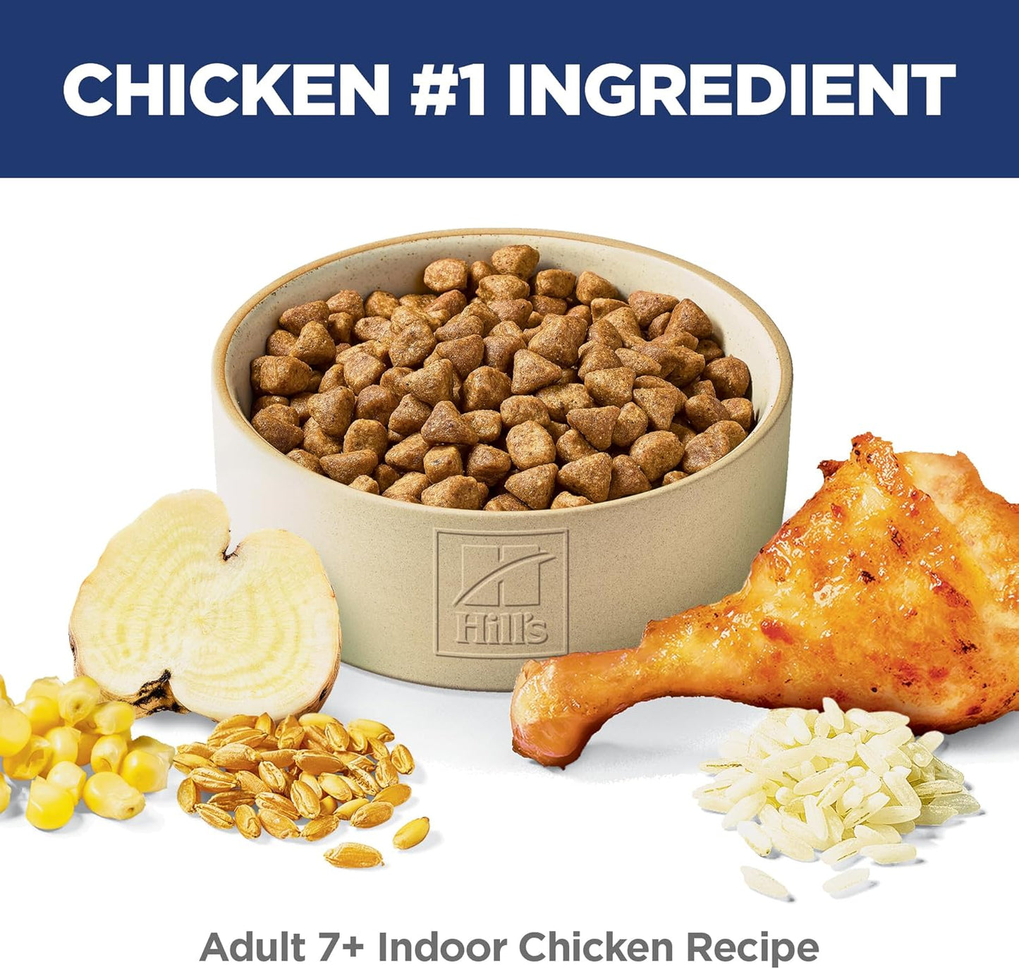 Hill'S Science Diet Dry Cat Food, Adult 7+ for Senior Cats, Indoor, Chicken Recipe, 15.5 Lb. Bag